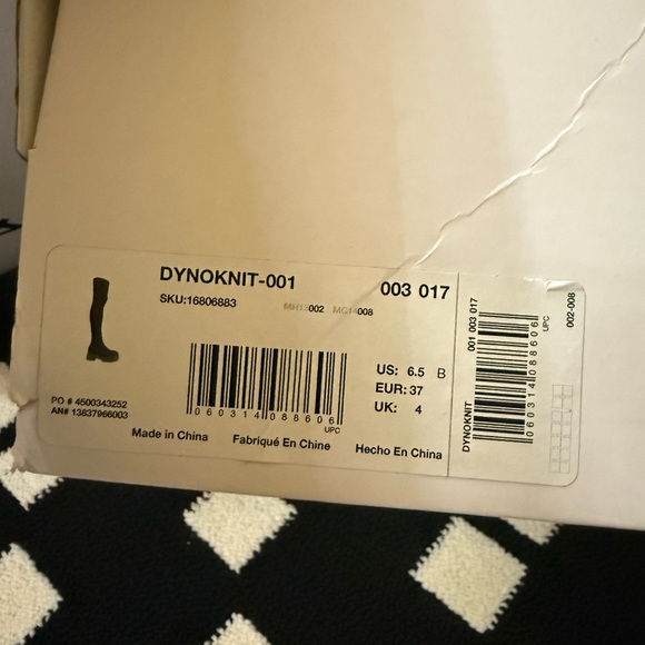 Aldo Black Over-the-Knee Stretch Platform Boots - Picture 5 of 7